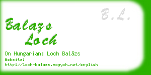 balazs loch business card